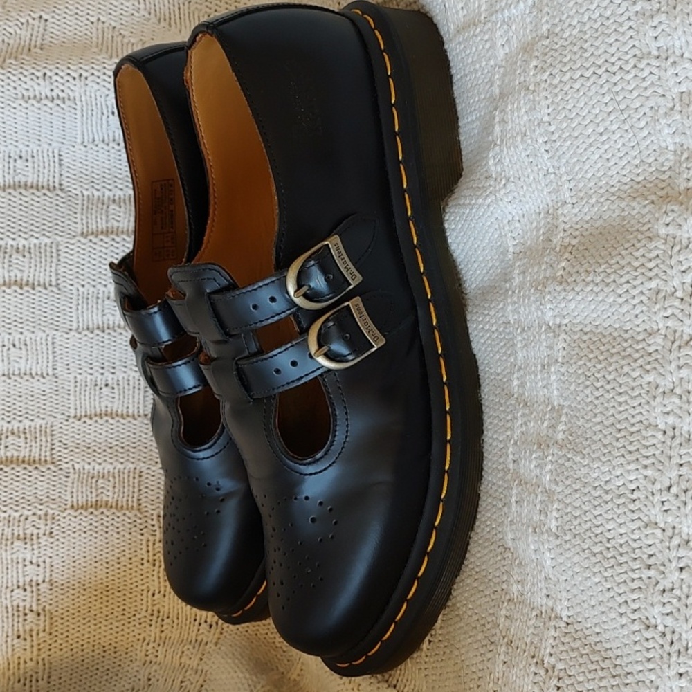 Dr. Martens Black Mary Jane Double Strap 12916 Shoes MINT NEW